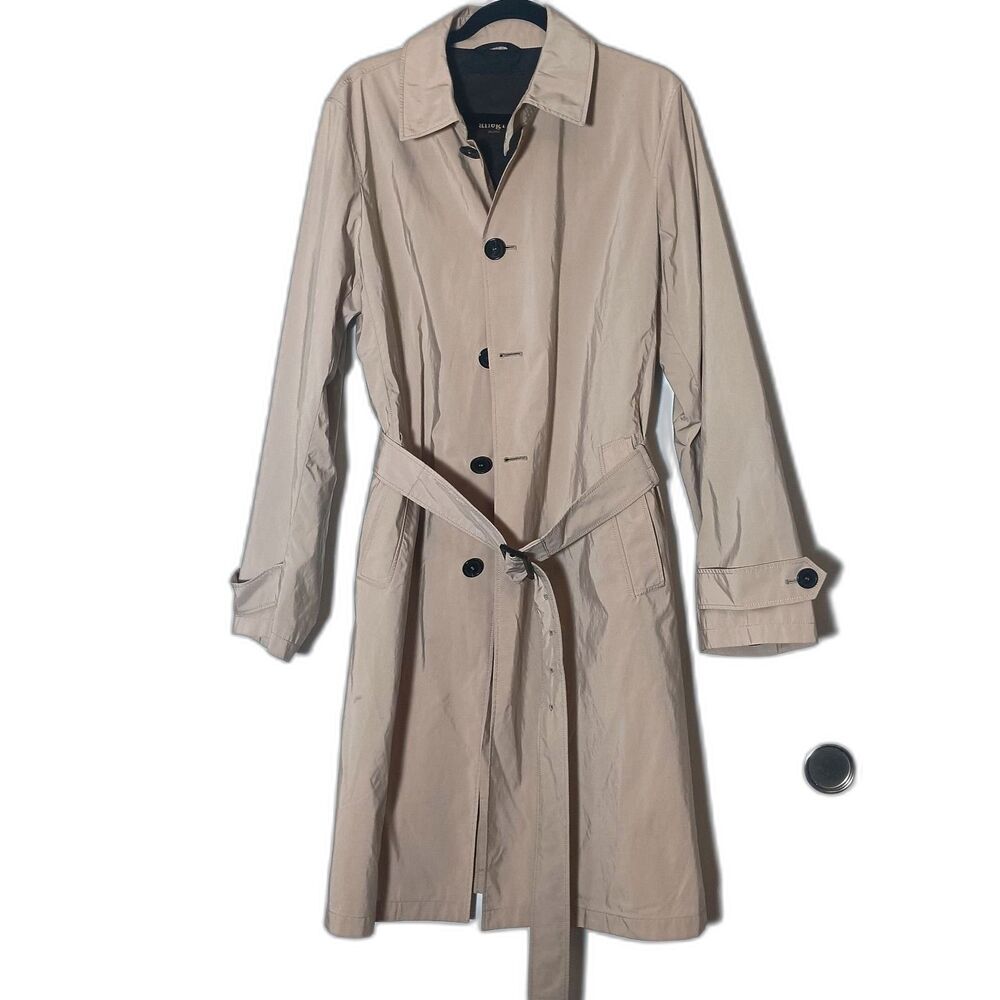 VTG Allegri Milano Chic Trench Coat tan women S preppy old money
